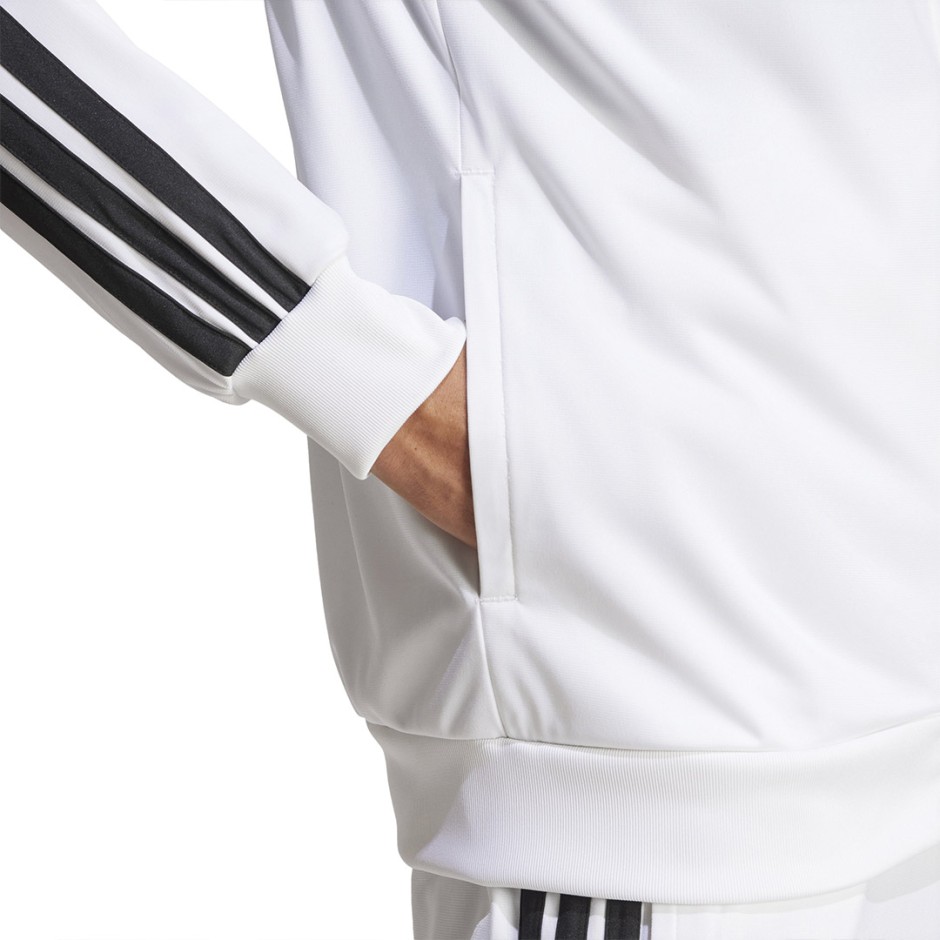 Ανδρική Ζακέτα Λευκή - adidas Sportswear 3-Stripes Essentials Tricot 