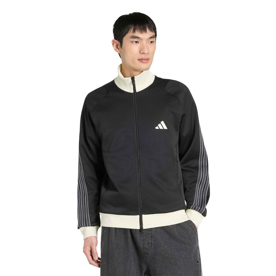 Men's Track Top Black - adidas Sportswear Stadium Regular Fit Pique