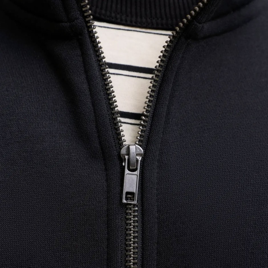 JACK & JONES JJEBRADLEY SWEAT ZIP HN NOOS 12298690-5027478 Μαύρο