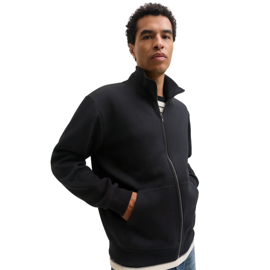 JACK & JONES JJEBRADLEY SWEAT ZIP HN NOOS 12298690-5027478 Μαύρο