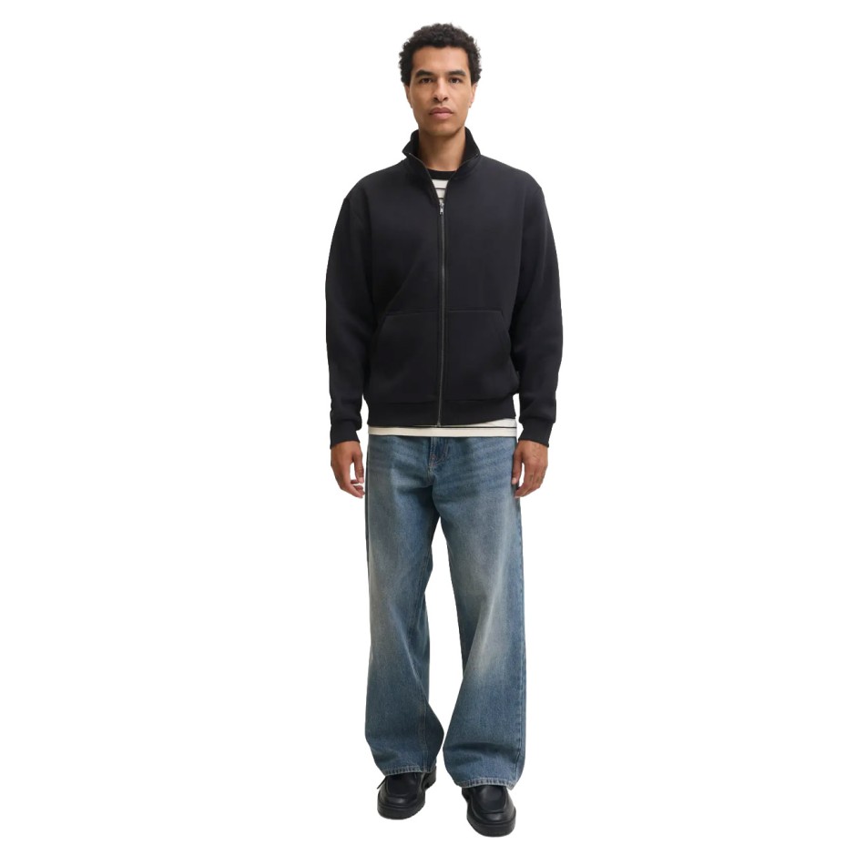 JACK & JONES JJEBRADLEY SWEAT ZIP HN NOOS 12298690-5027478 Μαύρο