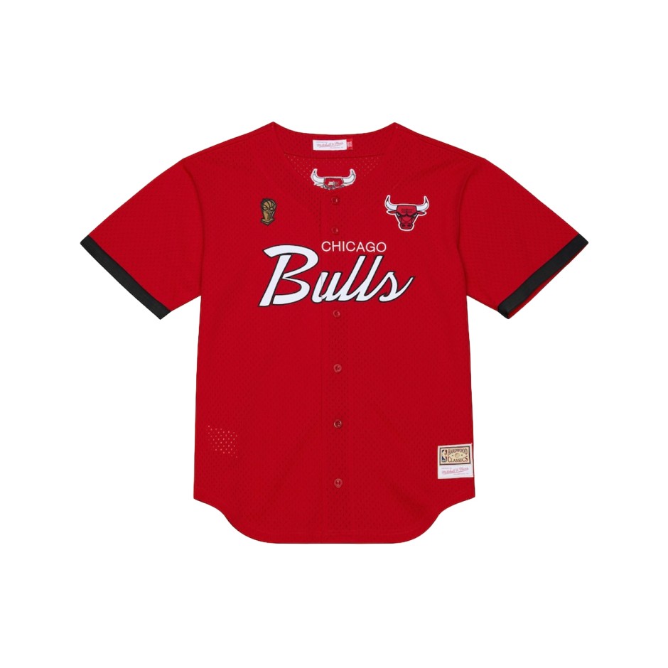 Ανδρικό Baseball Jersey NBA Κόκκινο - Mitchell & Ness Chicago Bulls Head Coach