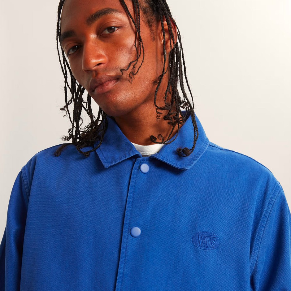 Men's Jacket Royal Blue - Vans Torrey Pigment Canvas Coaches
