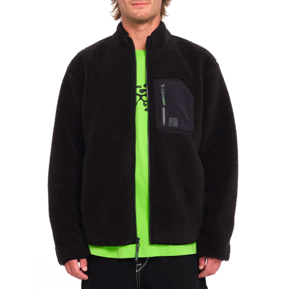 VOLCOM MUZZER FUZZAR ZIP A4832306-BLK Black