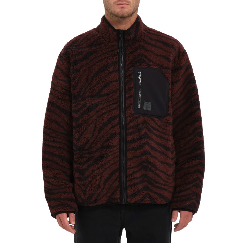 VOLCOM MUZZER FUZZAR ZIP A4832306-BCL Brown