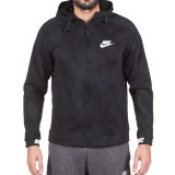NIKE M NSW AV15 HOODIE FLC FZ AOP 885937-010 Black Image 