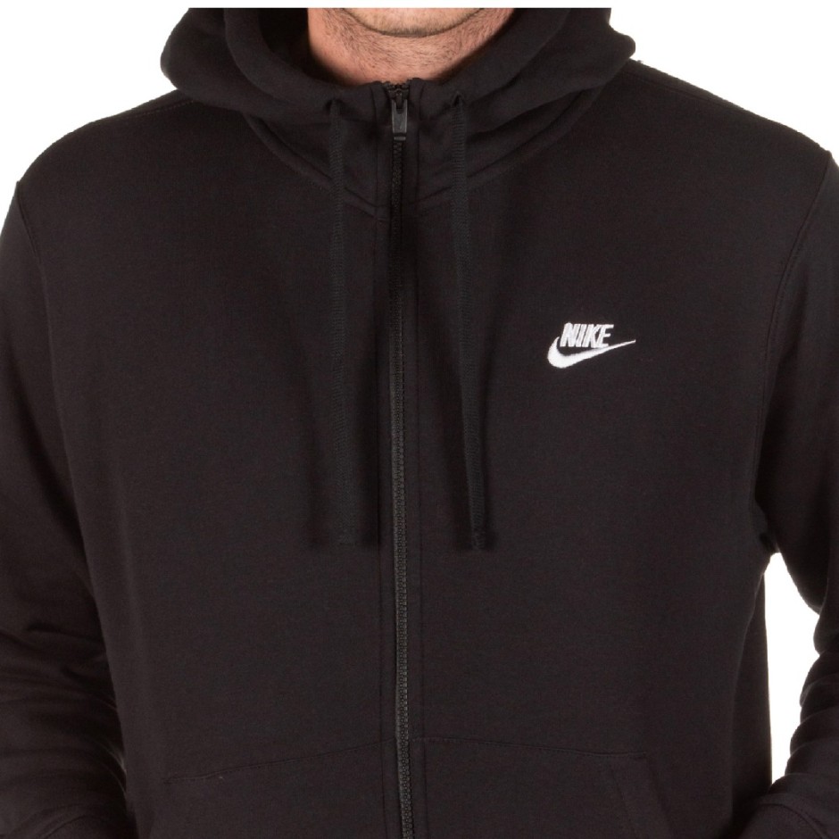 Nike Sportswear Club Fleece Μαύρο - Ανδρική Ζακέτα 