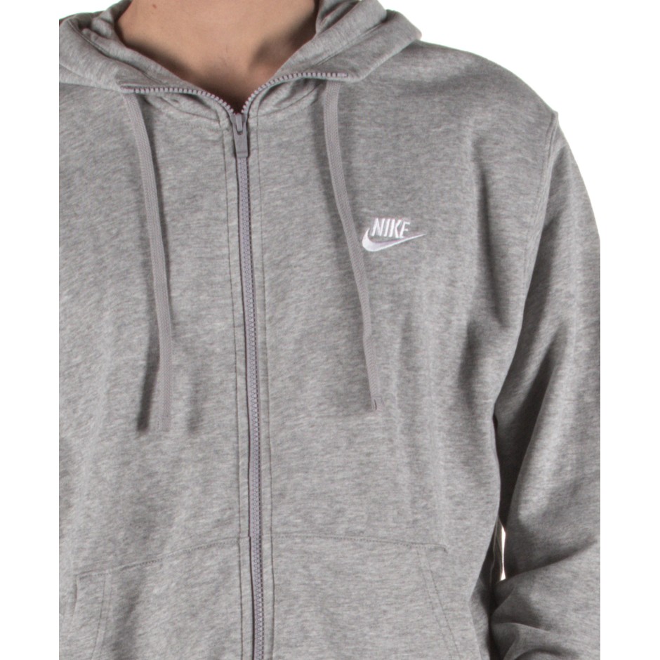 NIKE SPORTSWEAR CLUB MEN'S FULL-ZIP HOODIE BV2648-063 Γκρί