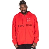 NIKE SPORTSWEAR SWOOSH MEN'S FULL-ZIP FRENCH TERRY HOODIE CT7362-657 Red Image 