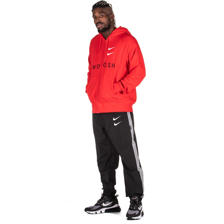 NIKE SPORTSWEAR SWOOSH MEN'S FULL-ZIP FRENCH TERRY HOODIE CT7362-657 Red
