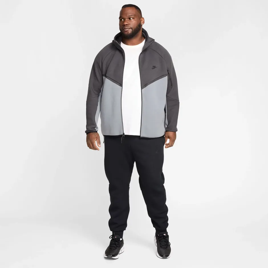 NIKE M NK TCH FLC FZ WR HOODIE HV0949-061 Grey