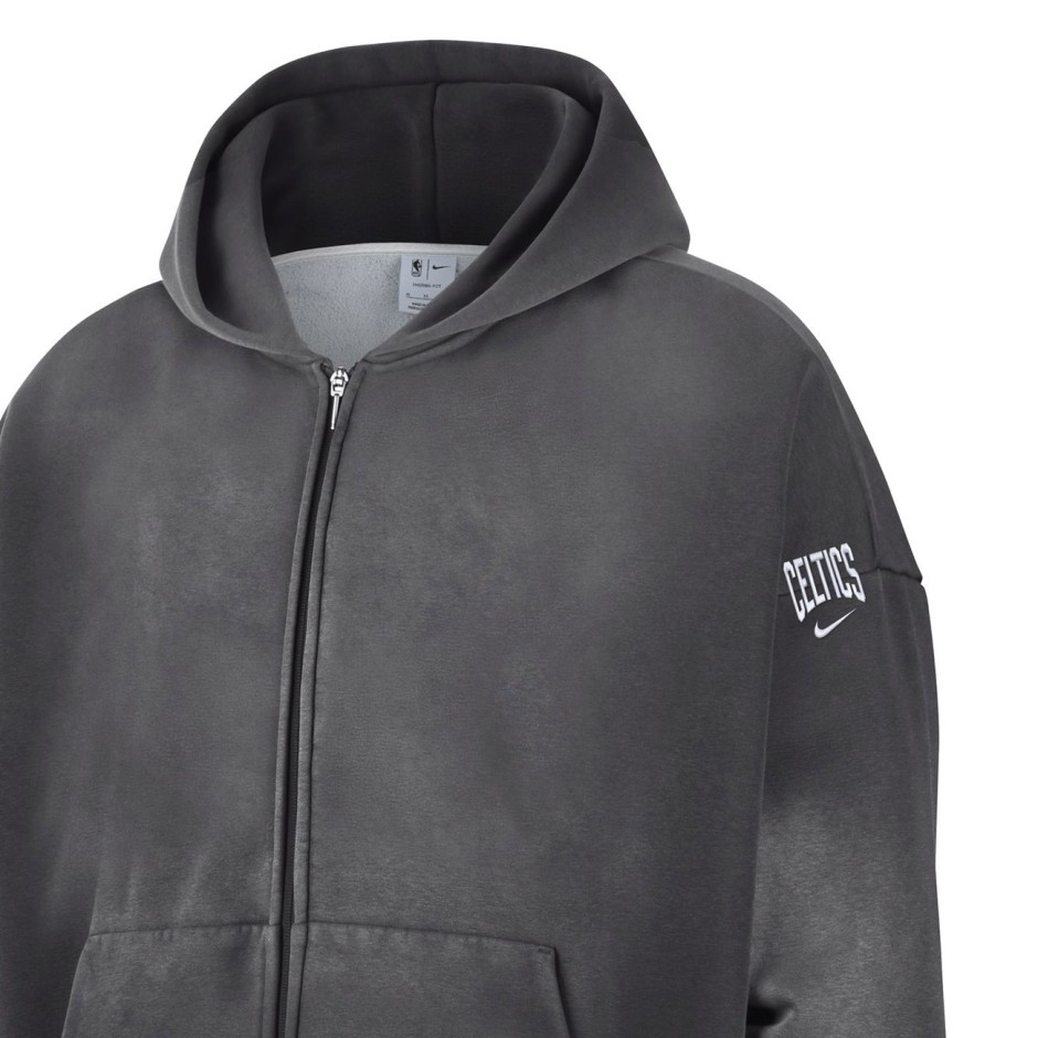 Men's NBA Full-Zip Hoodie Coal - Nike Boston Celtics Standard Issue