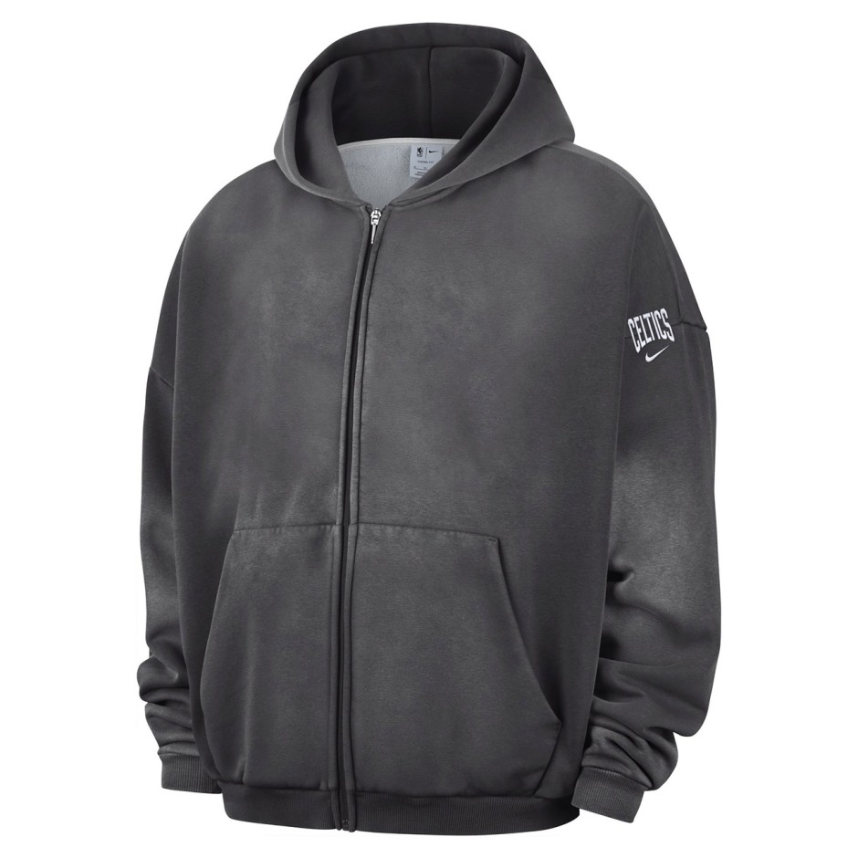 Men's NBA Full-Zip Hoodie Coal - Nike Boston Celtics Standard Issue