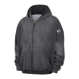 Men's NBA Full-Zip Hoodie Coal - Nike Chicago Bulls Standard Issue Image 