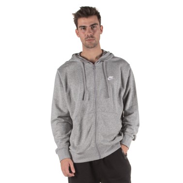 NIKE SPORTSWEAR CLUB MEN'S FULL-ZIP HOODIE BV2648-063 Γκρί