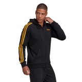 adidas Performance ESSENTIALS 3-STRIPES FLEECE HOODIE GD5232 Black Image 5