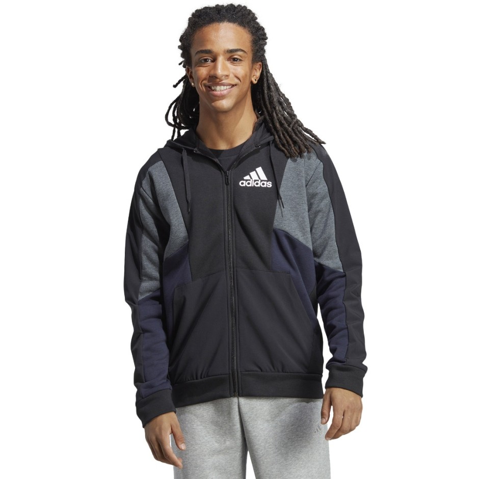 adidas Sportswear M ESS CB FZ HD Μαύρο 