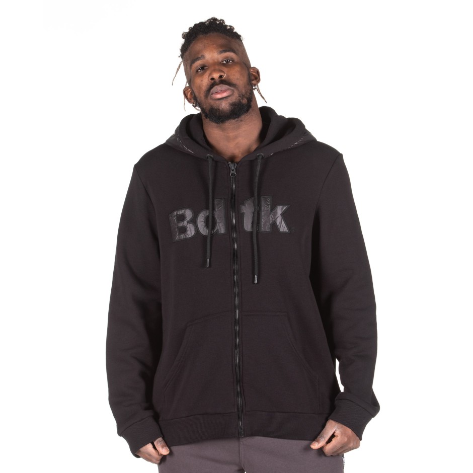 BODYTALK BDTK MEN'S HOODED ZIP SWEATER 1192-950122-00100 Μαύρο