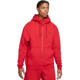 JORDAN ESSENTIALS MEN'S FLEECE FULL-ZIP HOODIE DA9810-687 Red Image 