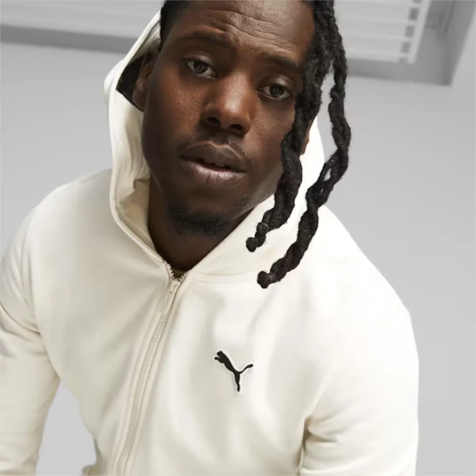 PUMA BETTER ESSENTIALS FULL-ZIP HOODIE TR 675979-99 Ecru