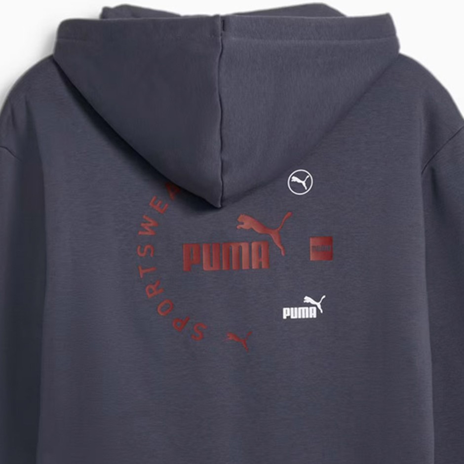 PUMA POWER GRAPHIC FULL-ZIP HOODIE FL 681740-69 Coal