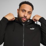 PUMA ESS NO. 1 LOGO FULL-ZIP HOODIE FL 682586-01 Black Image 3