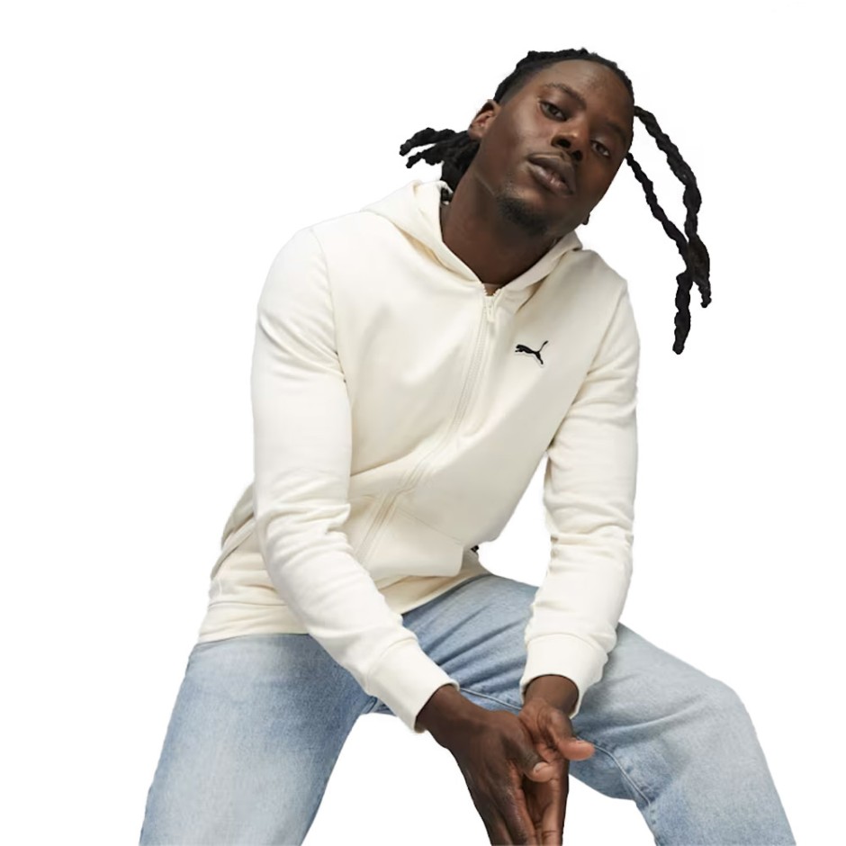 Puma Essentials Εκρού - Ανδρική Ζακέτα Με Κουκούλα