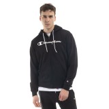 CHAMPION HOODED FULL ZIP SWEATSHIRT Μαύρο Εικόνα 