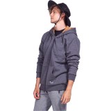 BODY ACTION FUR LINED ZIP HOODIE 073918-01-03E Ανθρακί Εικόνα 2