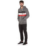 BODY ACTION TRI COLOR ZIP HOODIE 073919-01-03E Coal Image 2