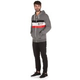 BODY ACTION TRI COLOR ZIP HOODIE 073919-01-03E Coal