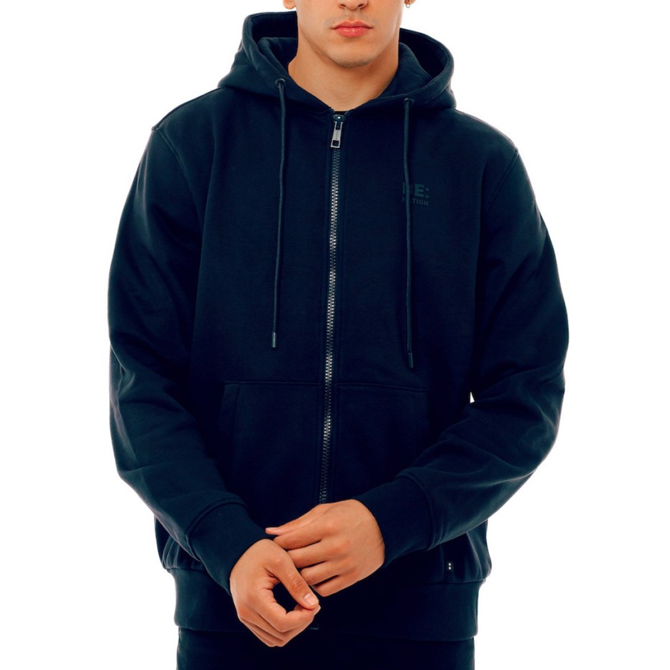 BE:NATION LOGO FULL ZIP HOODIE 07302301-4B Blue