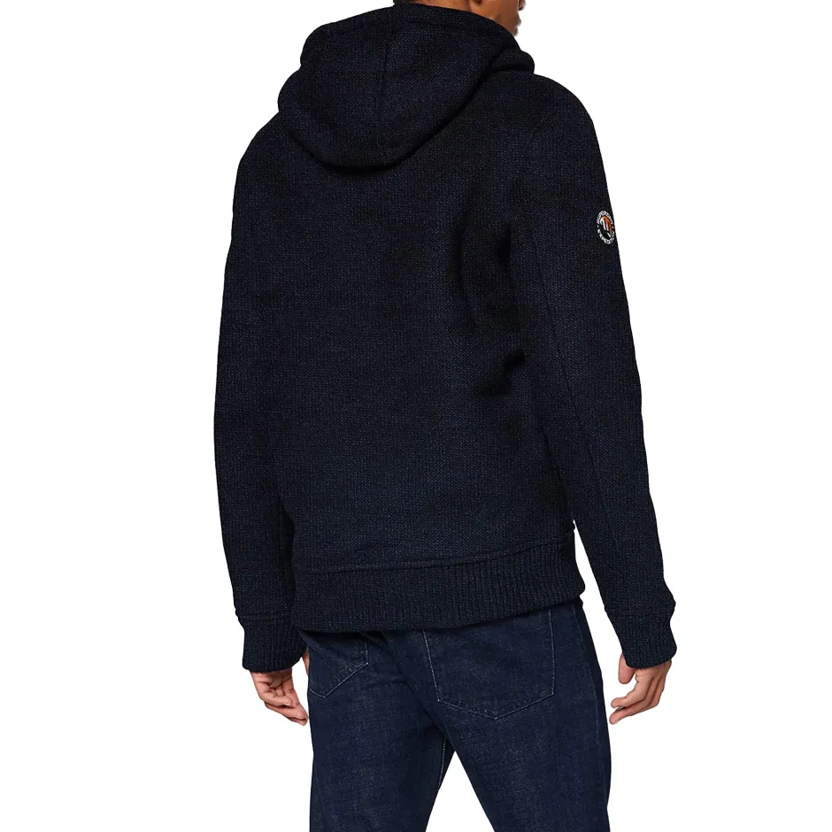 Sweat à capuche zippé à logo Essentialbleu marine profond
