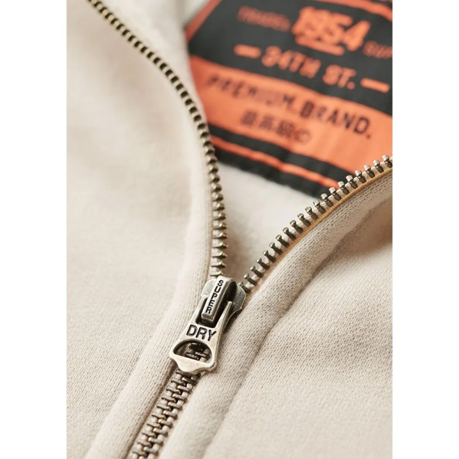 SUPERDRY OVIN ESSENTIAL LOGO ZIP HOODIE M2013116D-1LC Beige