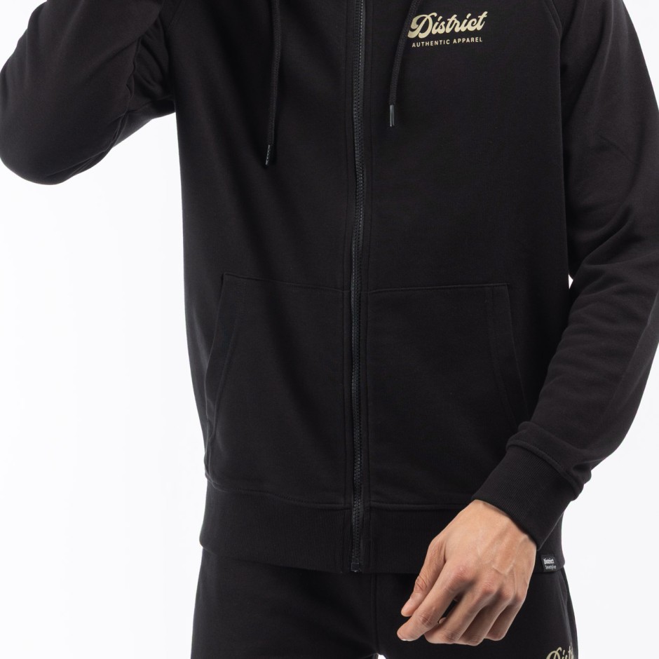 Ανδρική Ζακέτα Μαύρη - District75