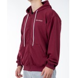 GSA SPORT HOODIE JACKET (BRUSHED) 28-1405-OXBLOOD Βordeaux Image 1