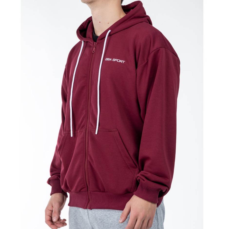 GSA SPORT HOODIE JACKET (BRUSHED) 28-1405-OXBLOOD Βordeaux