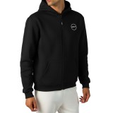 GSA SUPERCOTTON MENS BIG LOGO ZIP HOODIE FLEECE GA12503-BLACK Black Image 1