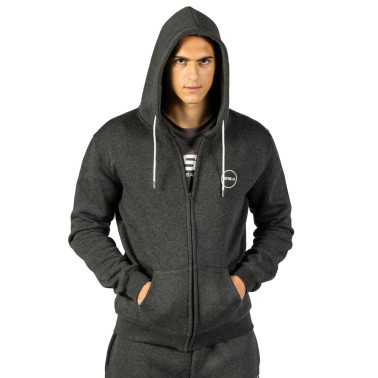 Ανδρική Ζακέτα GSA MEN ZIPPER HOODIE Ανθρακί 1711011003-CHARCOAL MEL 