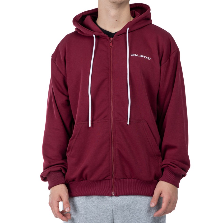 GSA SPORT HOODIE JACKET (BRUSHED) 28-1405-OXBLOOD Βordeaux
