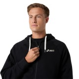 ASICS LOGO FLEECE FULL ZIP HOODIE 2031F325-001 Μαύρο Εικόνα 2