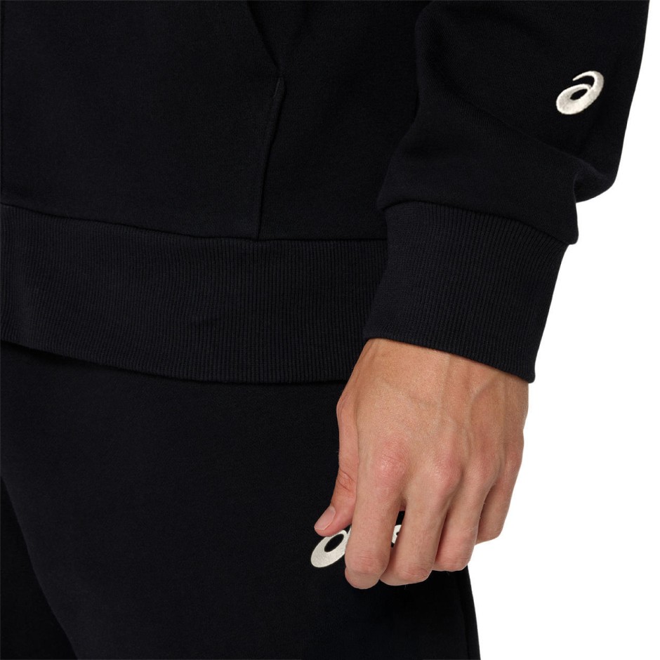 ASICS LOGO FLEECE FULL ZIP HOODIE 2031F325-001 Μαύρο