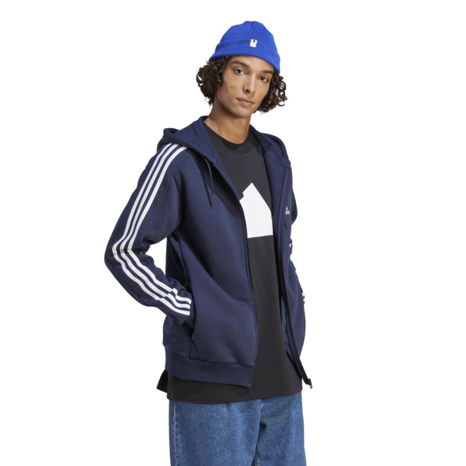 Ανδρική Ζακέτα Μπλε - adidas Sportswear Essentials Fleece 3-Stripes