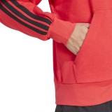 adidas sportswear M 3S FT FZ HD JD1876 Red Image 2