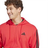 adidas sportswear M 3S FT FZ HD JD1876 Red Image 3
