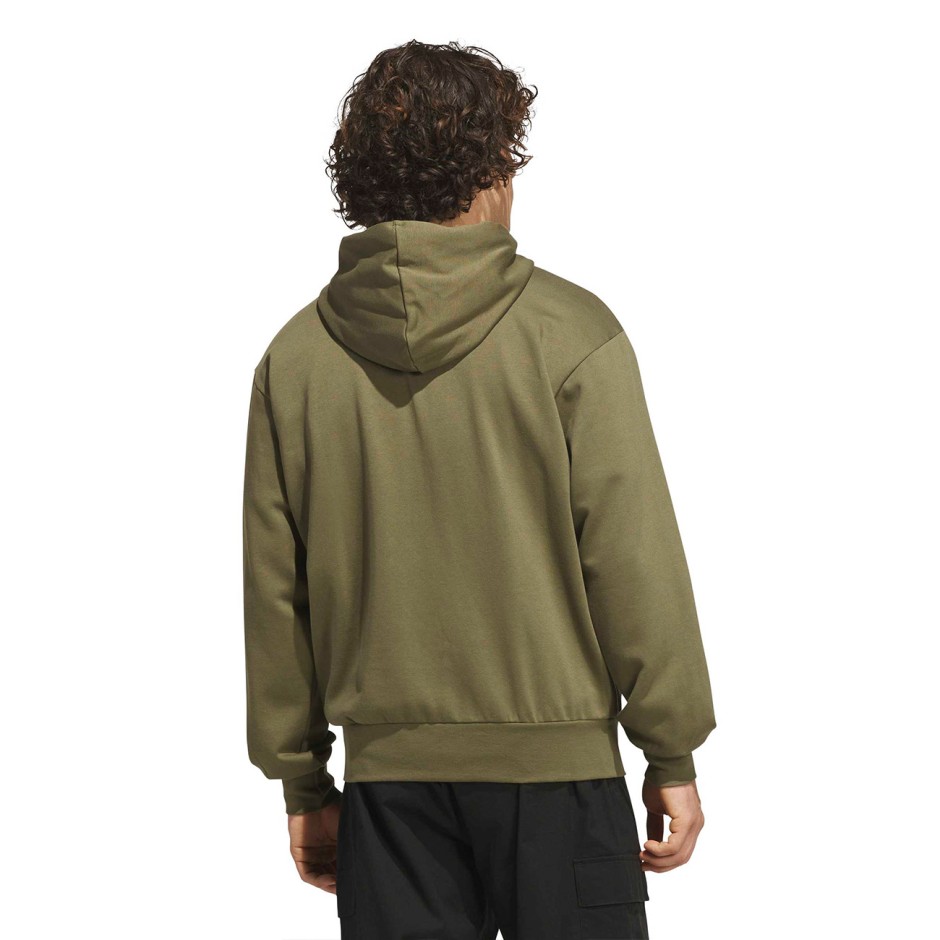 Men's Full-Zip Hoodie Olive - adidas Sportswear Feelcozy Fleece
