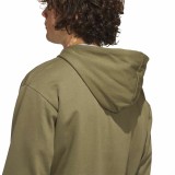Men's Full-Zip Hoodie Olive - adidas Sportswear Feelcozy Fleece Image 2