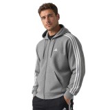 Ανδρική Ζακέτα Γκρι - adidas Sportswear Essentials 3-Stripes Fleece Εικόνα 