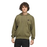Men's Full-Zip Hoodie Olive - adidas Sportswear Feelcozy Fleece Image 