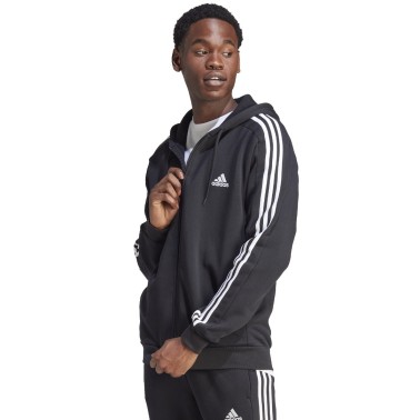 Ανδρική Ζακέτα Μαύρη - adidas Sportswear Essentials Fleece 3-Stripes